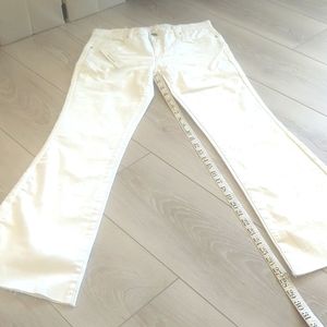 Blank NYC SHOPLIFTER Skinny Flare Jeans Nwt 27 raw hem white runway inseam 28